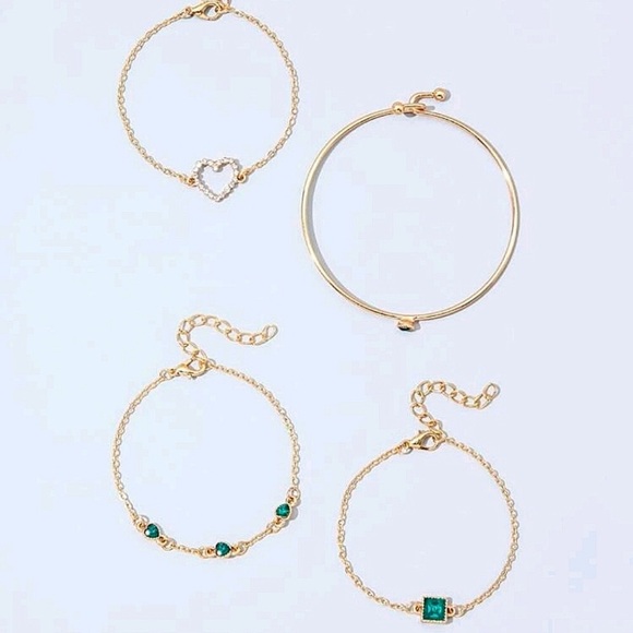 Emerald Green Bracelet Set - Picture 2 of 5